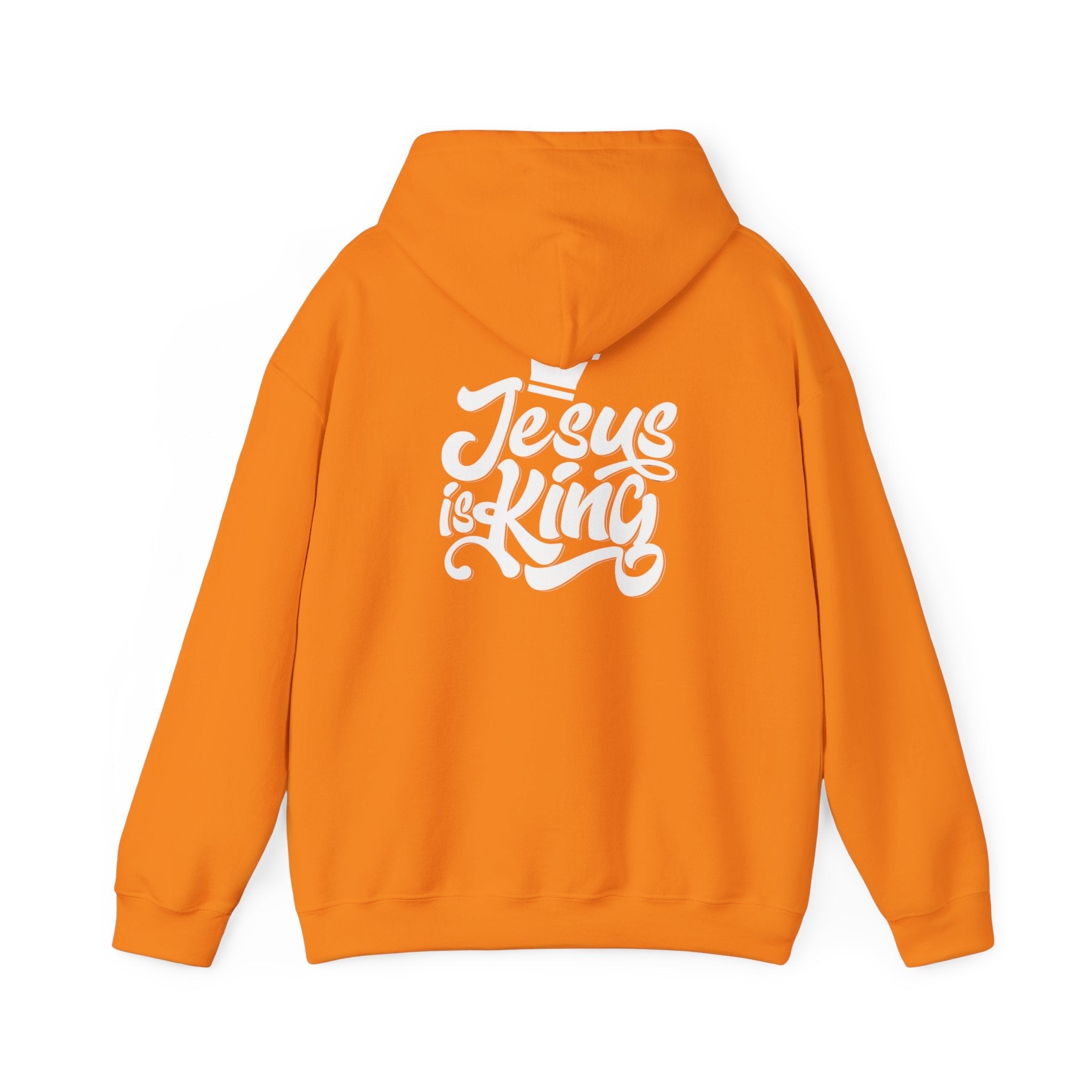 Jesus is King Hoodie – Bold Crown & Cross Christian Sweatshirt for Eternal Reign & Cozy Faith Printify