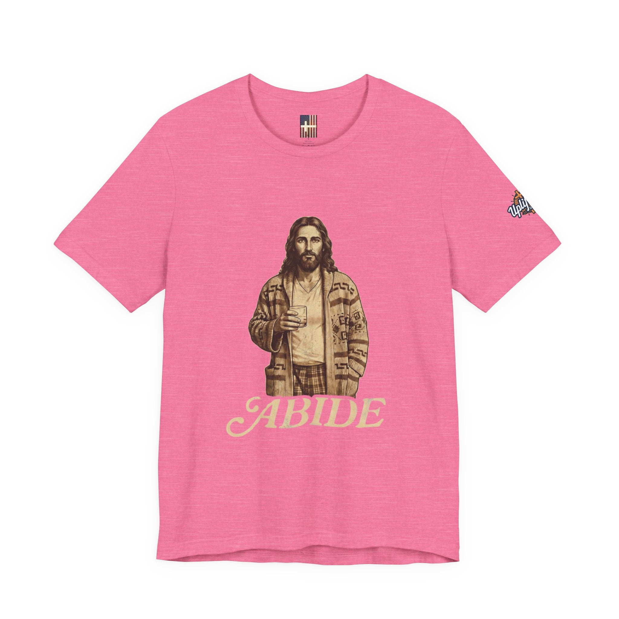 Abide Vintage Jesus Tee — "The Dude" Graphic Christian T-Shirt Printify