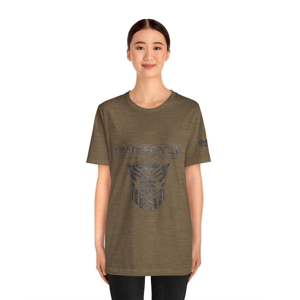 Transformer Logo Christian T-shirt | 2 Corinthians 3:18 Bible Verse T-shirt Printify