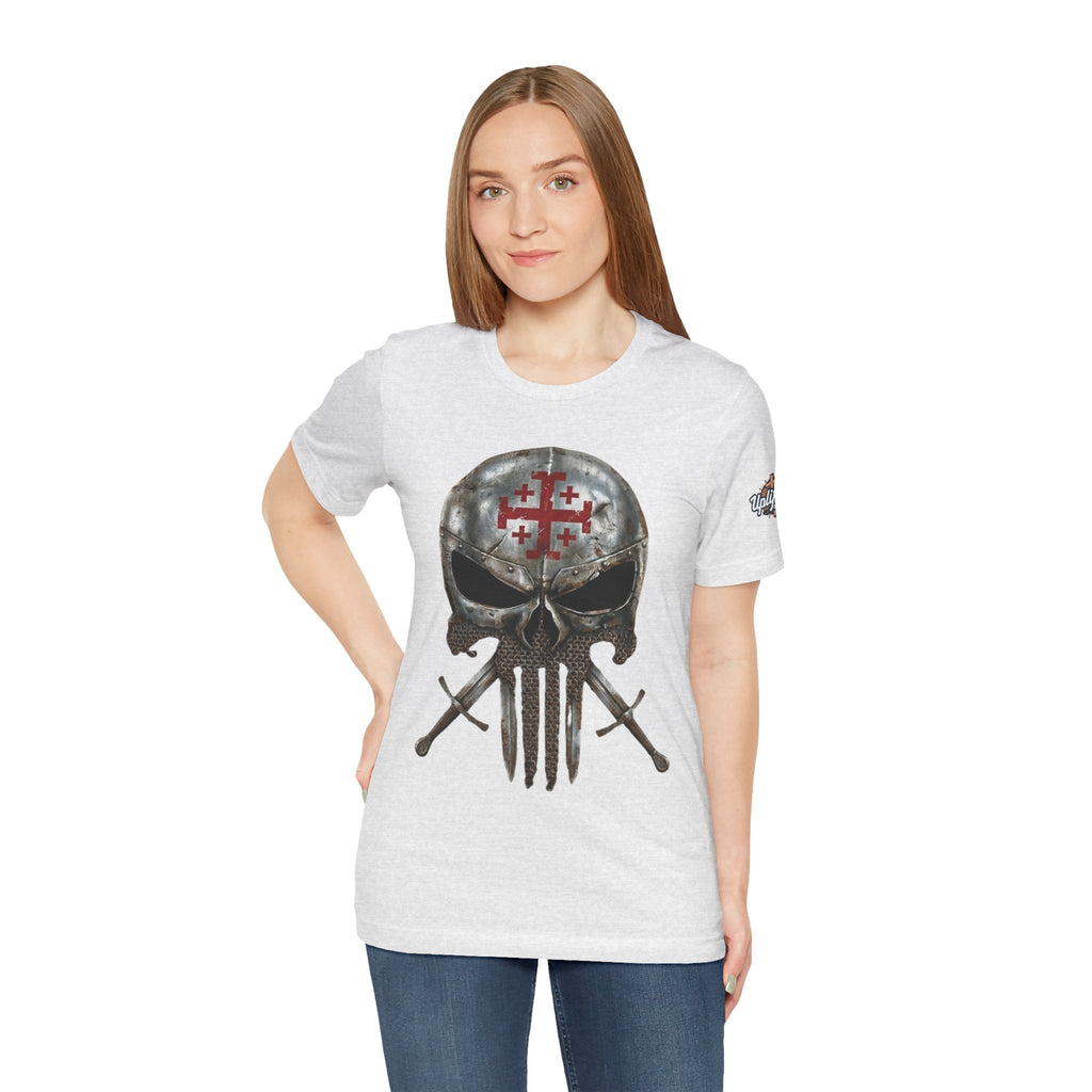 Crusader Knight Christian Skull T-shirt - Warrior Armor of God T-shirt Printify