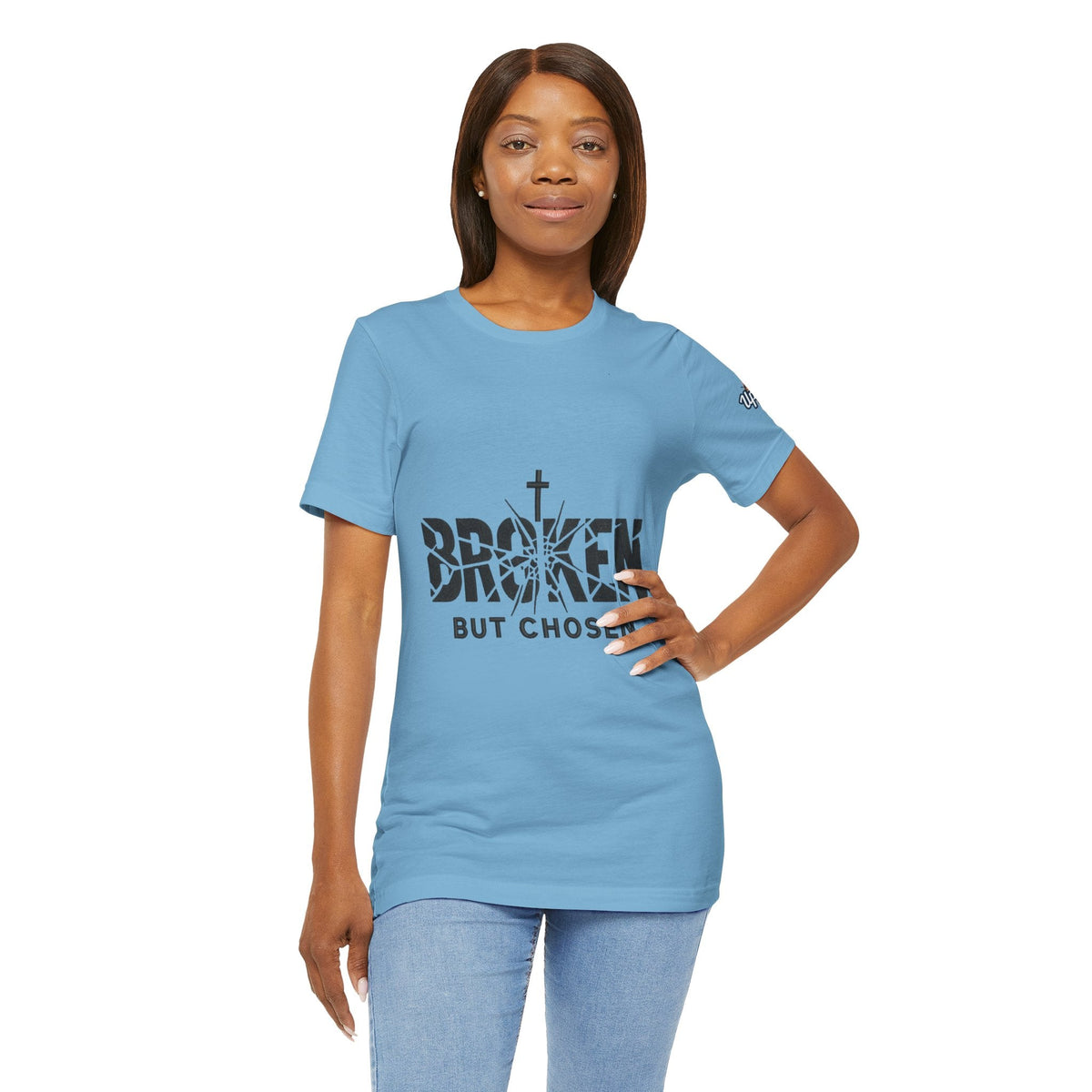 Broken But Chosen T-Shirt — Inspirational Faith Graphic Tee Printify