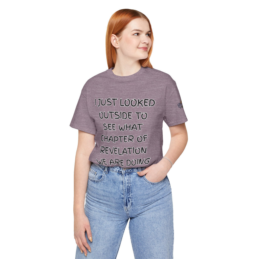 What Chapter of Revelation T-shirt – I Looked Outside My Window Christian T-shirt for End Times Humor & Faith Printify