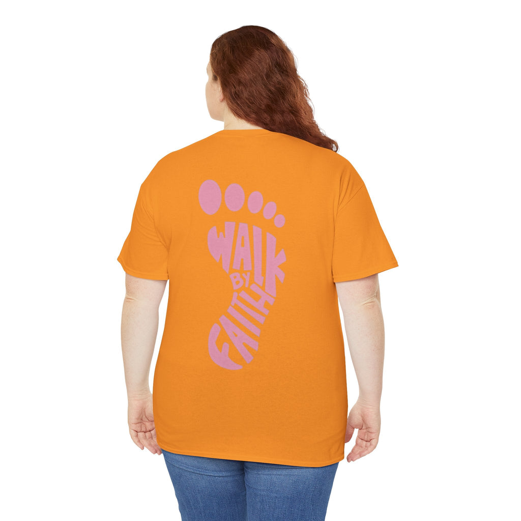 Walk By Faith Footprint T-Shirt Printify