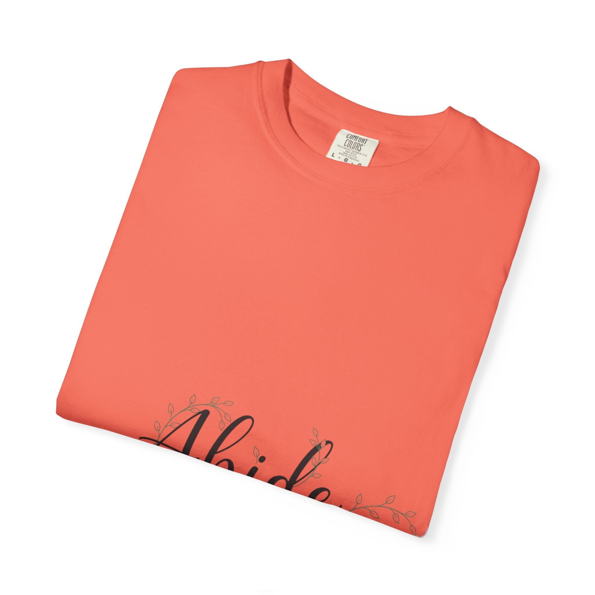 Abide in the Lord T-Shirt – Vine Design Christian Tee for Faithful Hearts Printify