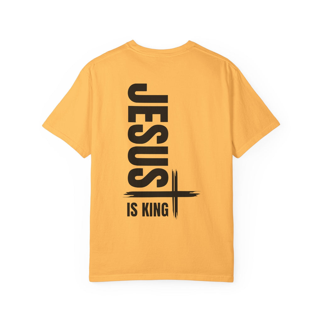 Jesus Is King T-shirt | Modern Typographic Cross Christian T-shirt Printify