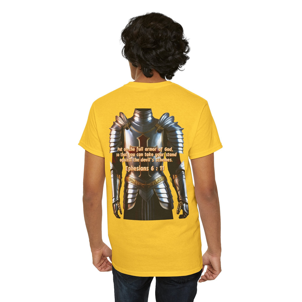 Religious Graphic Armor Of God Design - Unisex Heavy Cotton Tee Printify