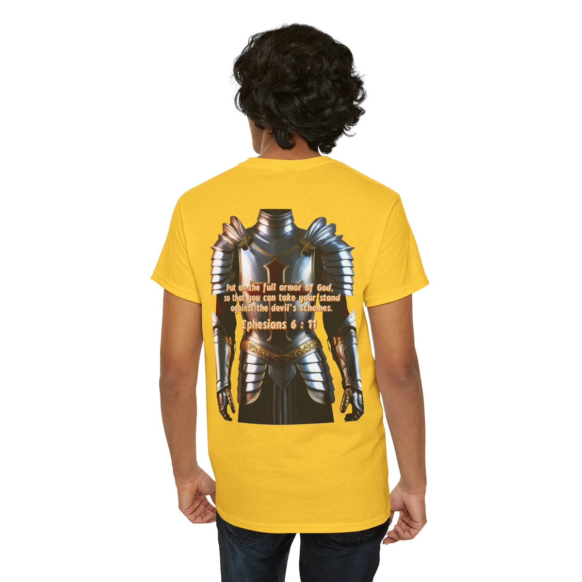 Religious Graphic Armor Of God Design - Unisex Heavy Cotton Tee Printify
