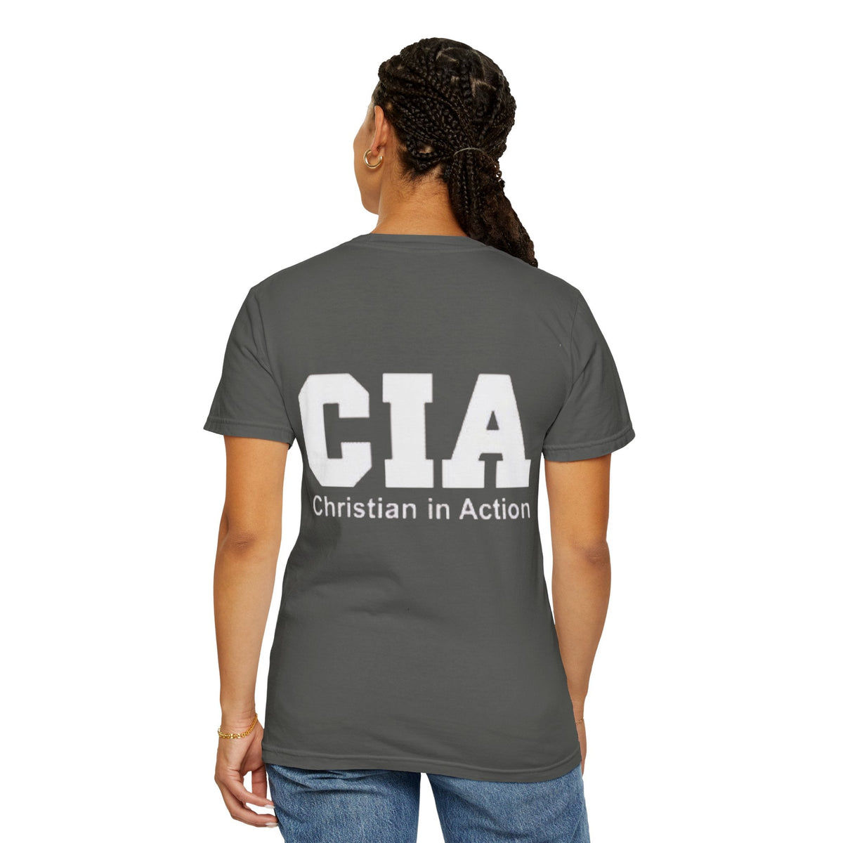 CIA Christian in Action T-shirt - Funny Faith Parody T-shirt - Mission Ready Apparel Printify