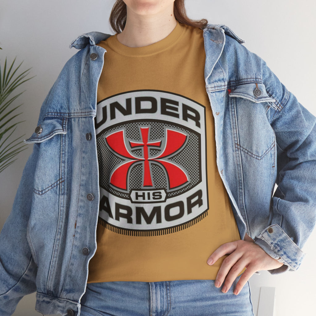 Under HIS Armor Christian T-Shirt — Faith-Inspired Under Armour Style Printify