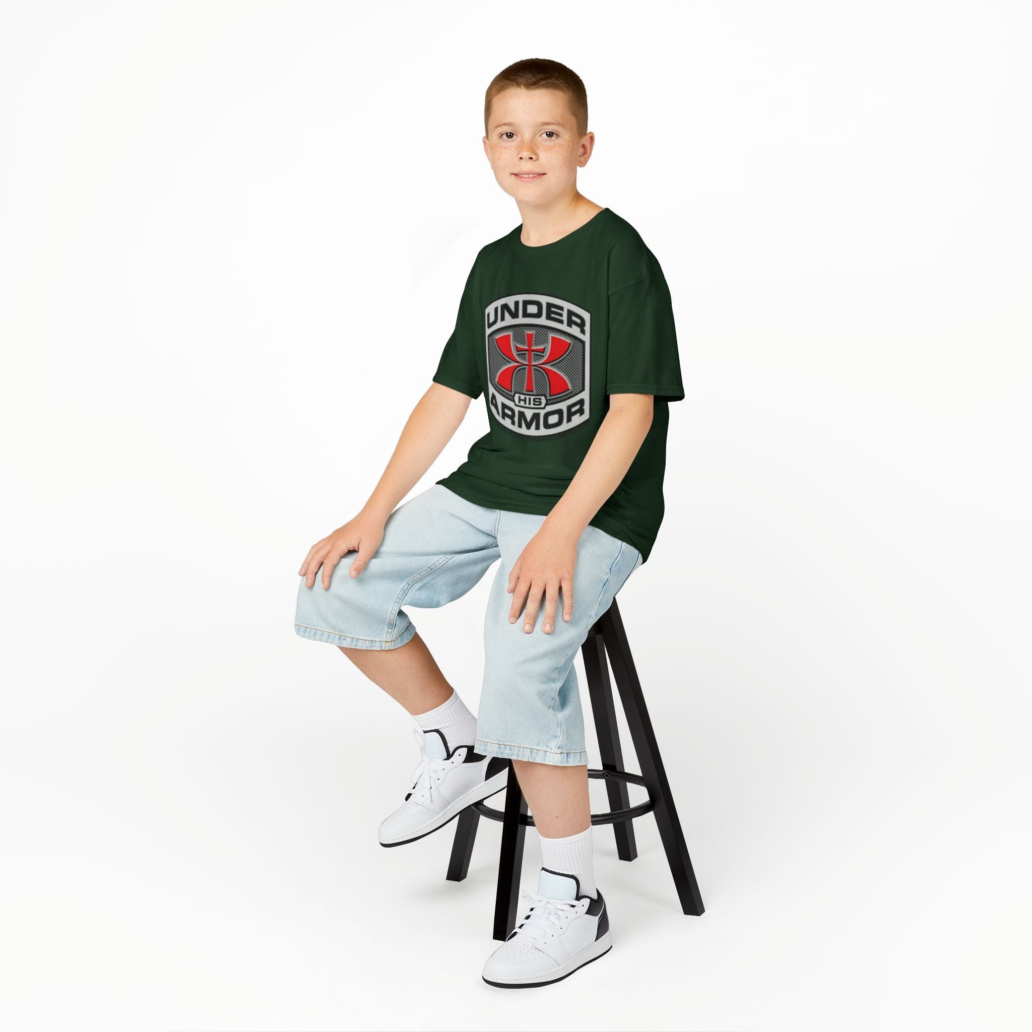 Under HIS Armor Christian T-Shirt — Faith-Inspired Under Armour Style Printify