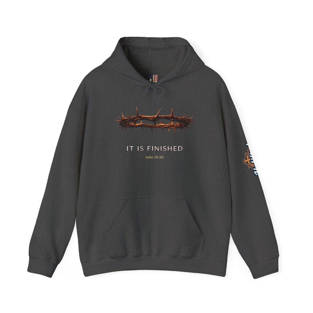 It Is Finished Crown of Thorns Hoodie — Christian John 19:30 Faith Hoodie Printify