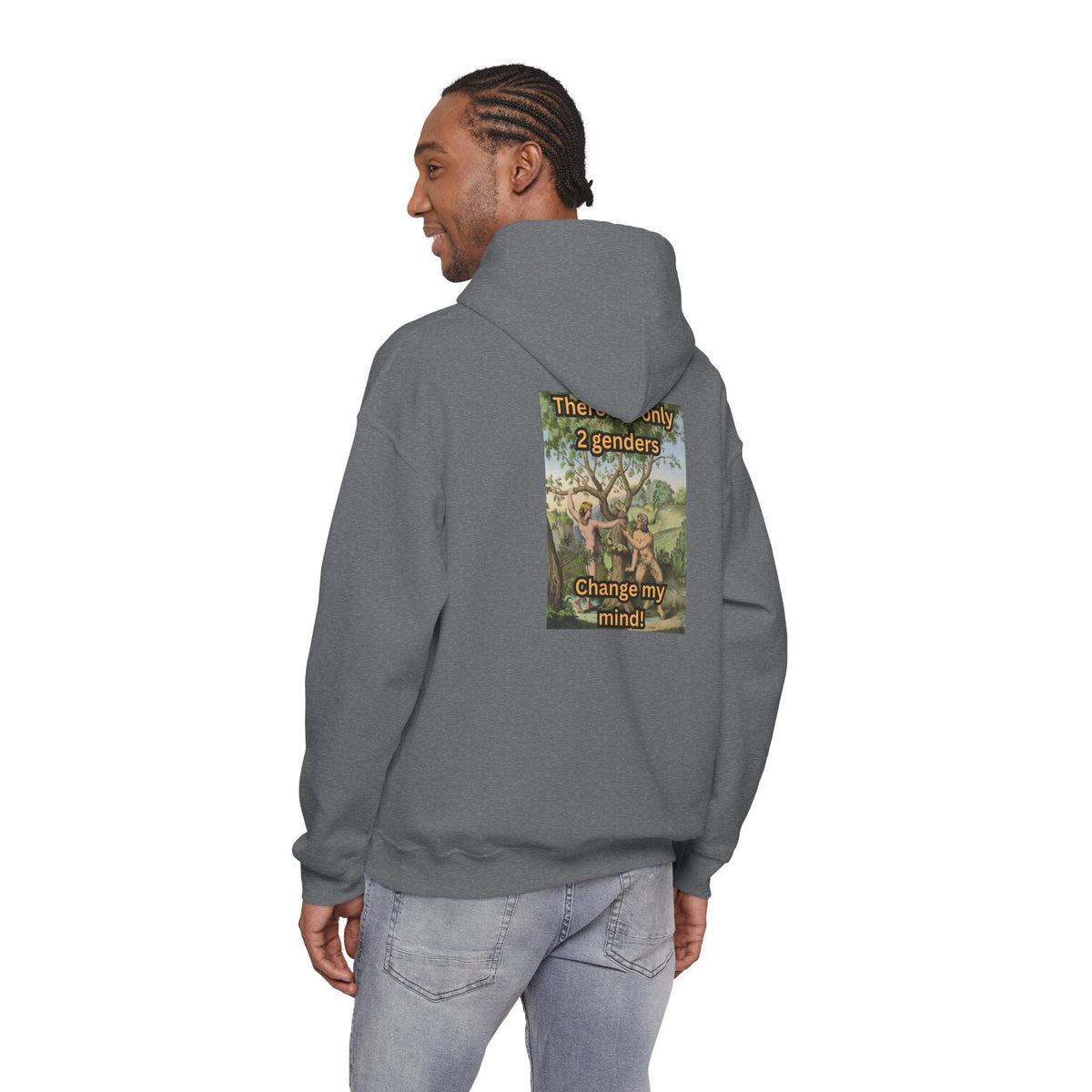 There Are Only 2 Genders Hoodie – Adam & Eve Cross Christian Hoodie for Bold Truth Printify