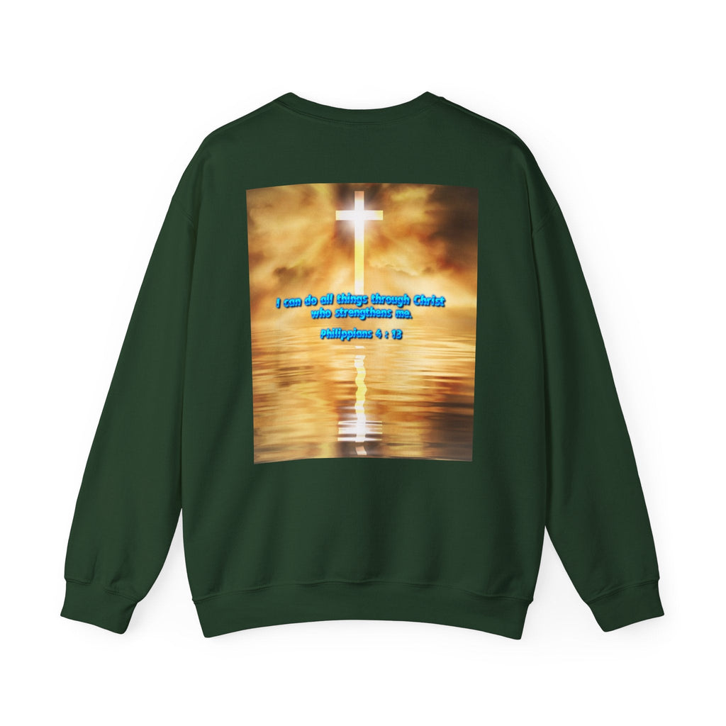 Bible Verse Heavy Blend™ Crewneck Sweatshirt Unisex  - Philippians 4 : 13 Printify