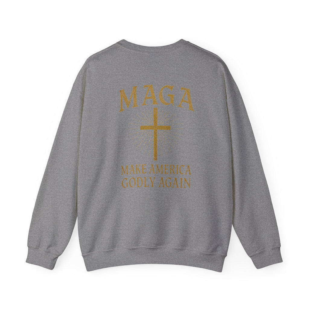 Make America Godly Again Sweatshirt – MAGA Christian Patriotic Hoodie for Faith & Freedom Printify