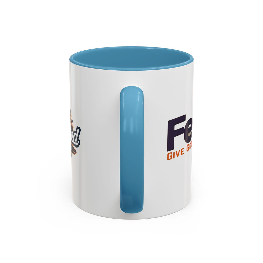 Funny Christian Coffee Mug — “Give God Control, HE Delivers” Accent Mug (11/15oz) Printify