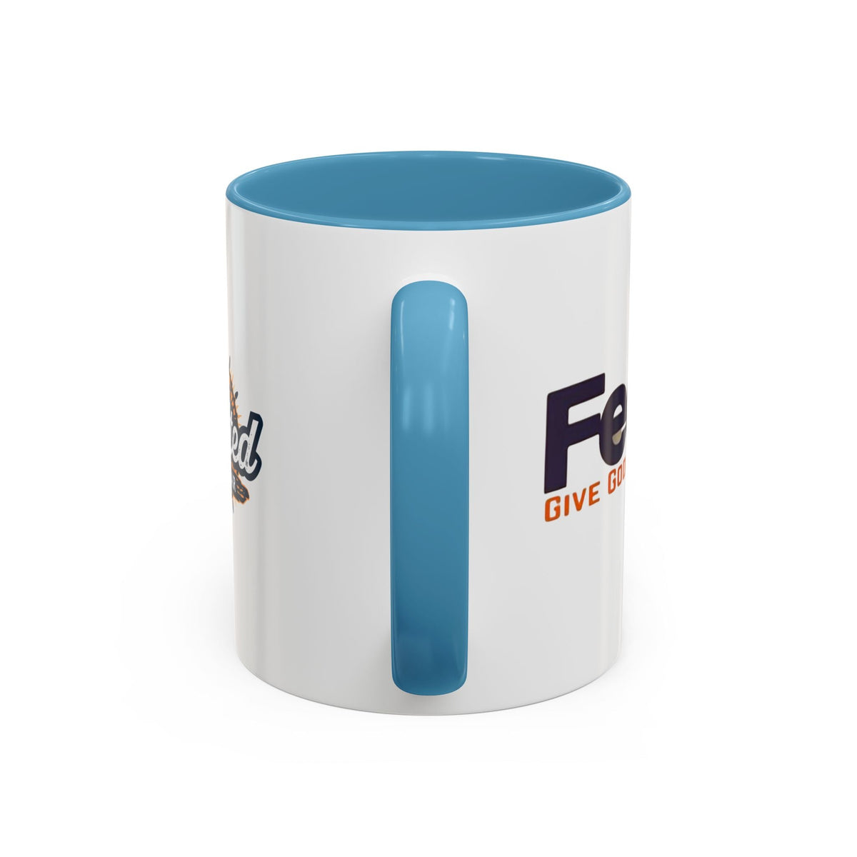 Funny Christian Coffee Mug — “Give God Control, HE Delivers” Accent Mug (11/15oz) Printify