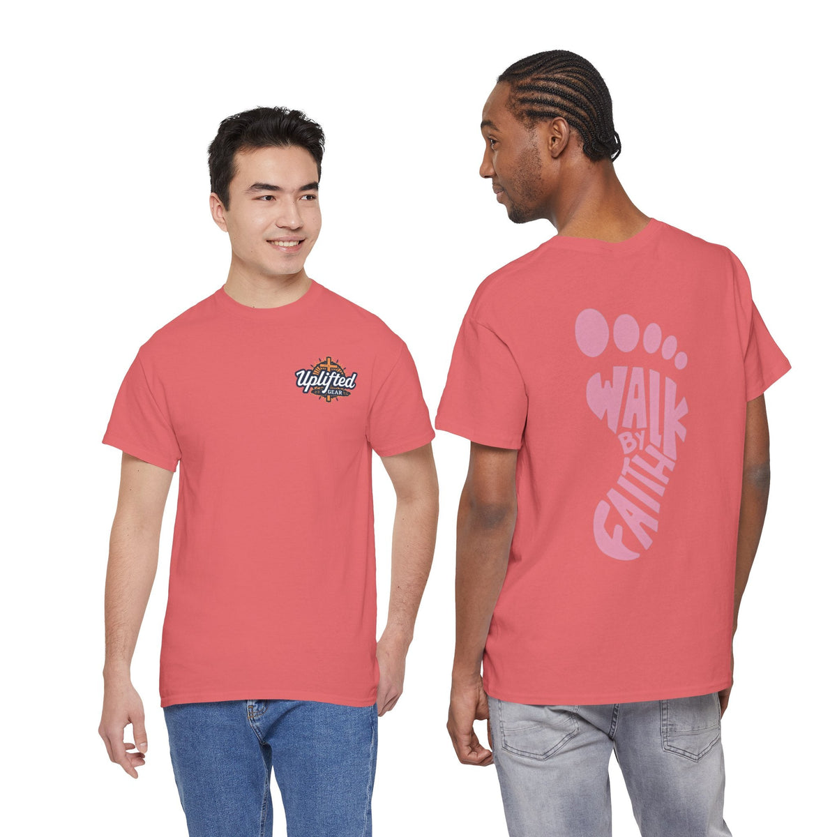 Walk By Faith Footprint T-Shirt Printify