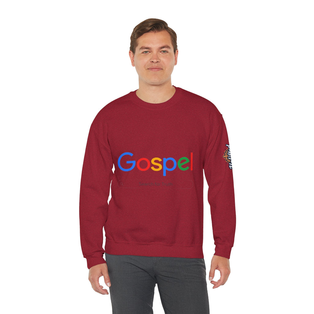 Gospel Graphic Sweatshirt — "Gospel" Colorful Logo Christian Sweatshirt Printify