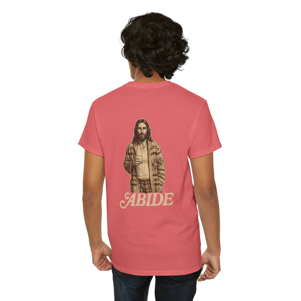 Abide Vintage Jesus Tee — "The Dude" Graphic Christian T-Shirt Printify