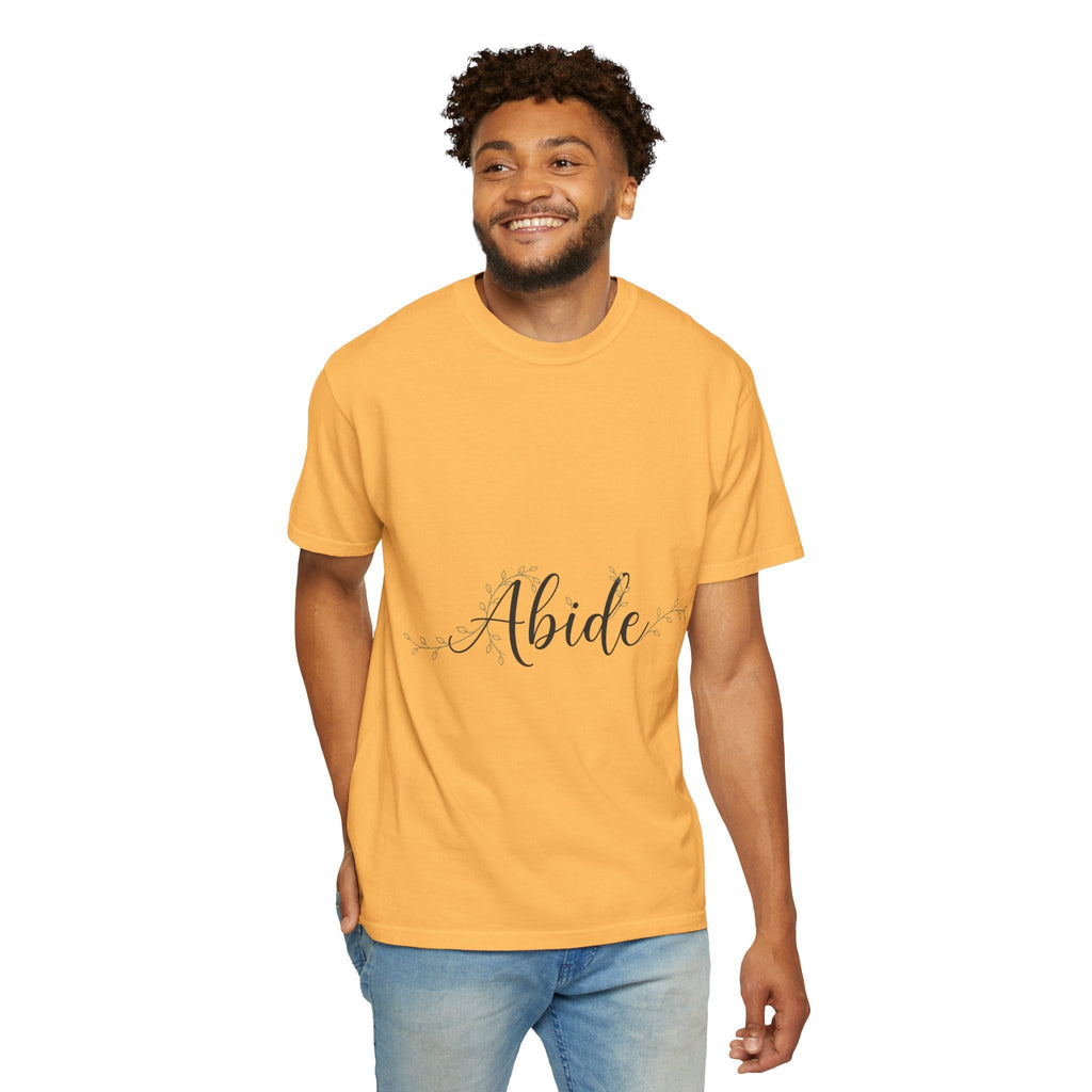 Abide in the Lord T-Shirt – Vine Design Christian Tee for Faithful Hearts Printify