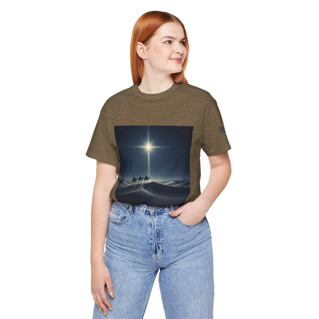 3 Wise Men T-shirt – Magi Camels Nativity Journey Christian Christmas T-shirt for Epiphany Faith & Holy Night Printify