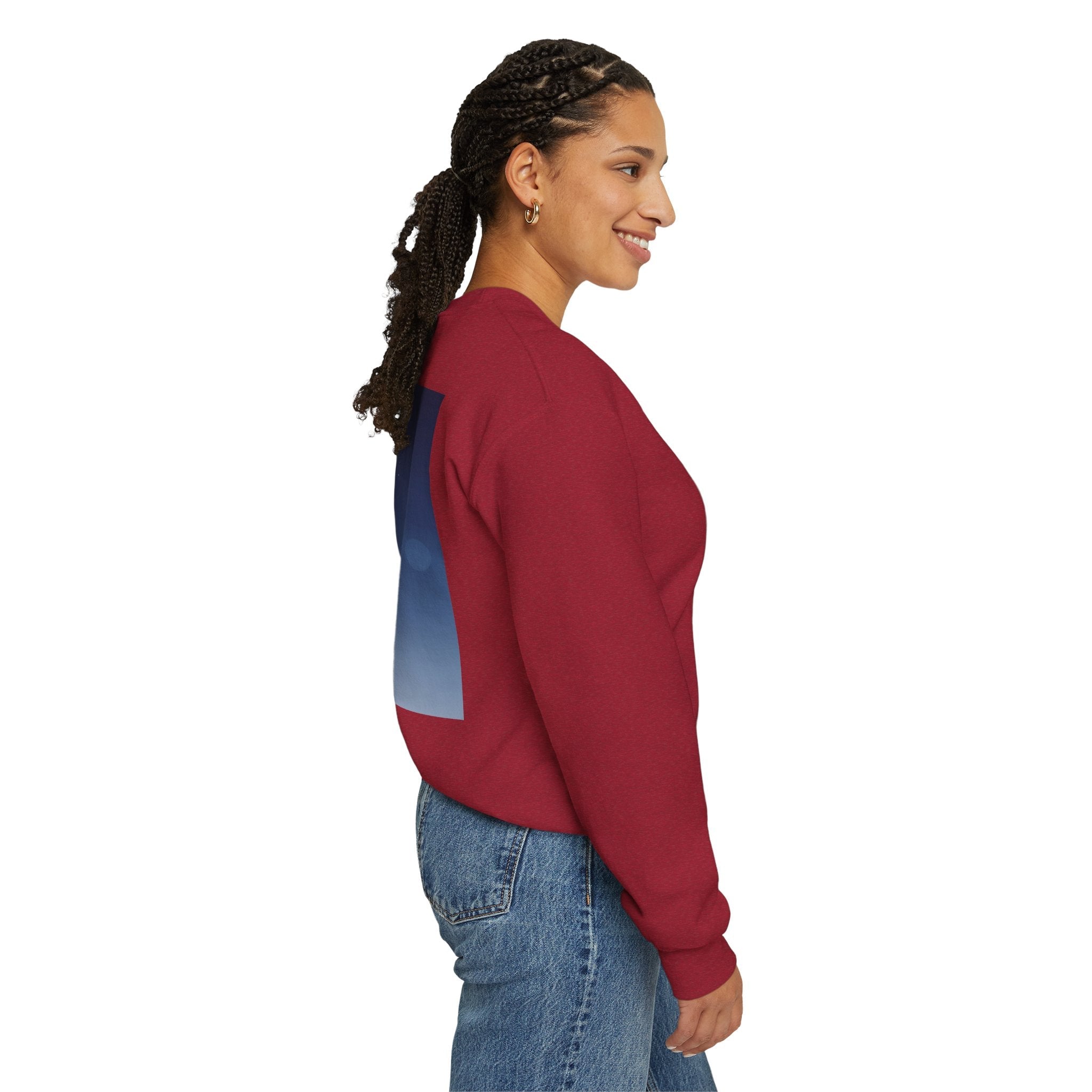 Walk by Faith, Not by Sight Sweatshirt – Moonlit Footprints Christian Sweatshirt for Cozy Nights Printify