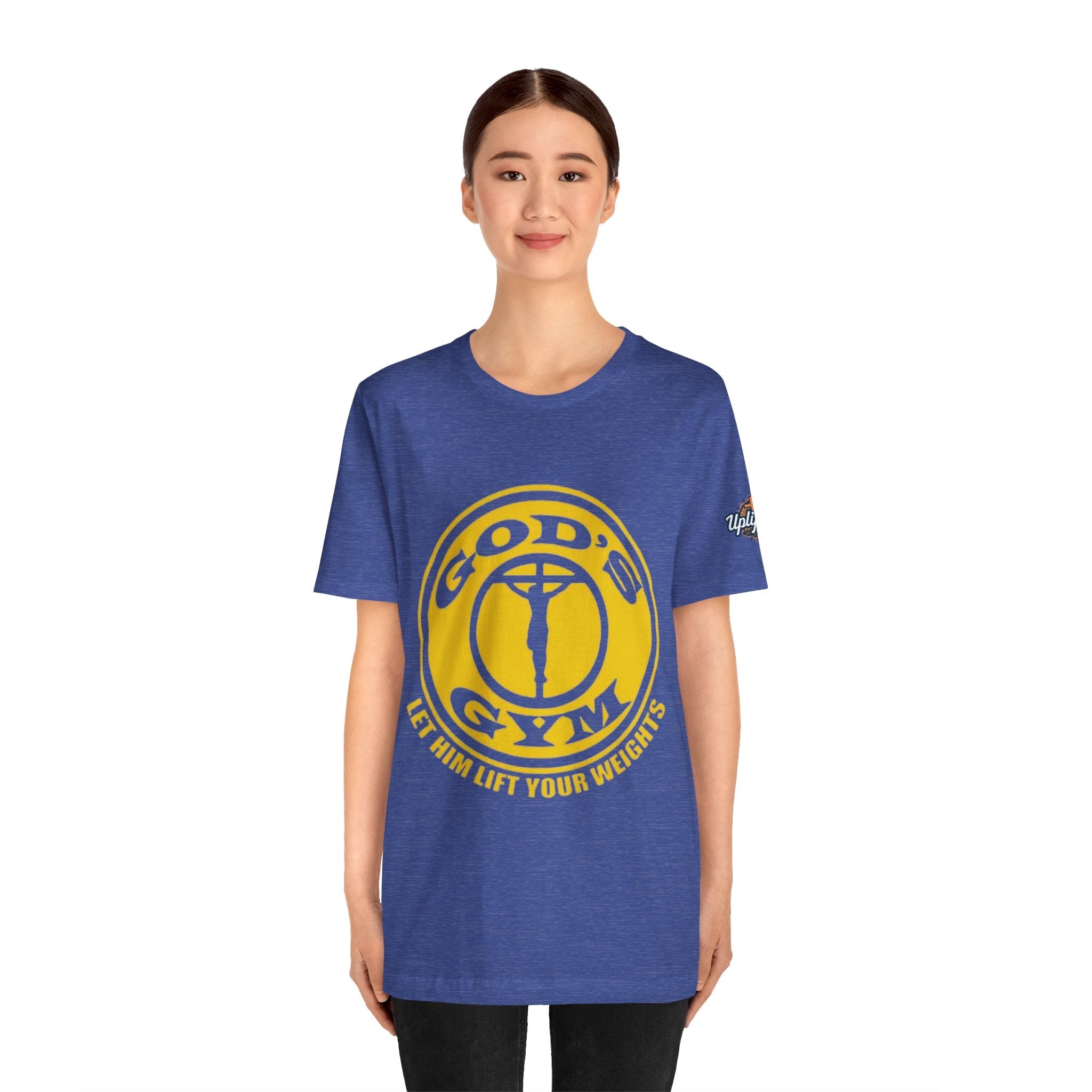 God's Gym T-Shirt — "Let Him Lift Your Weights" Christian Fitness Tee Printify