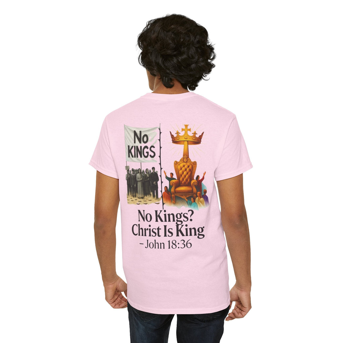 No Kings? Christ is King T-Shirt – Bold Christian Faith Tee for Devoted Believers Printify