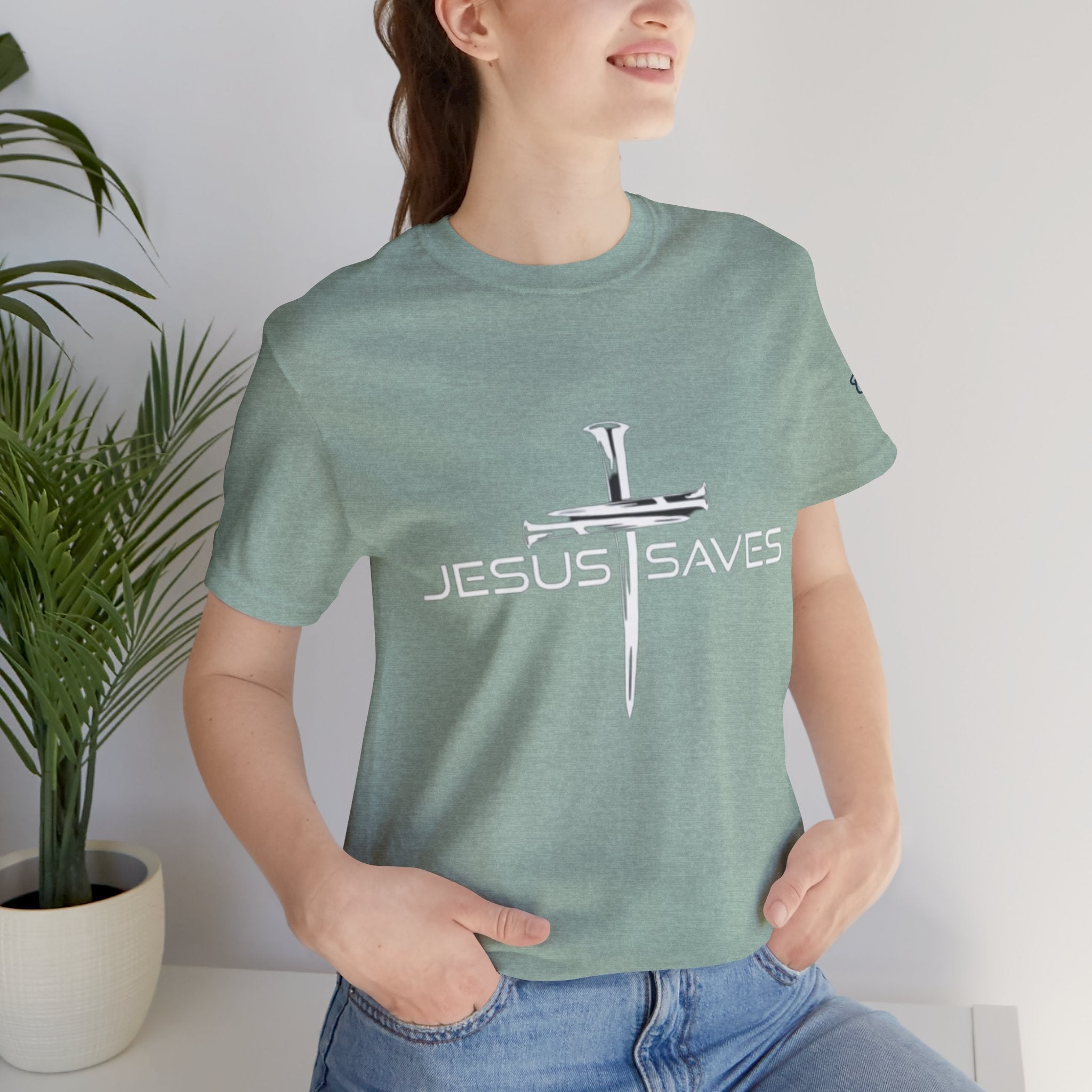 Copy of Jesus Saves T-shirt – 3 Nails Crucifix Cross Christian T-shirt for Redemption Faith & Bold Salvation Printify