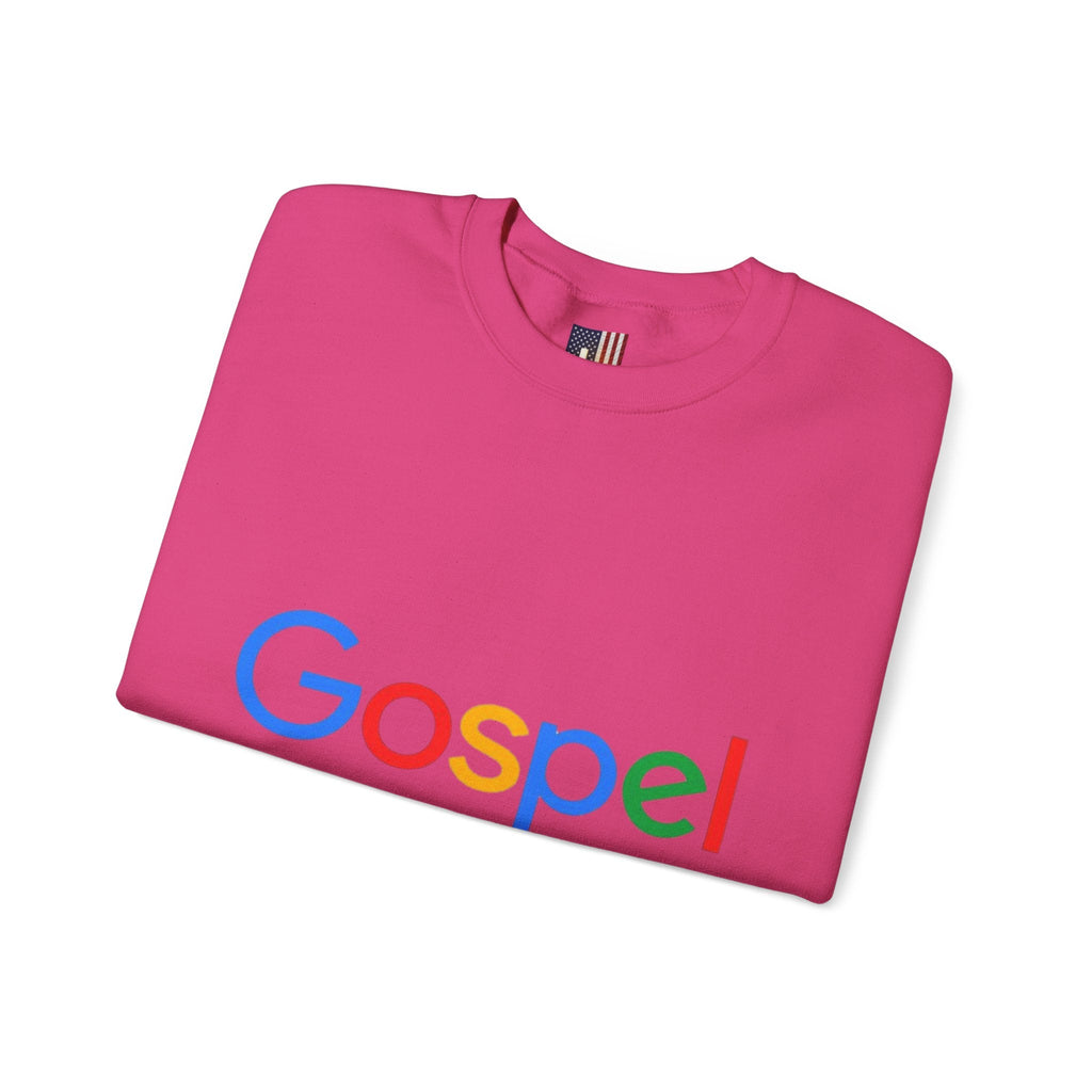Gospel Graphic Sweatshirt — "Gospel" Colorful Logo Christian Sweatshirt Printify