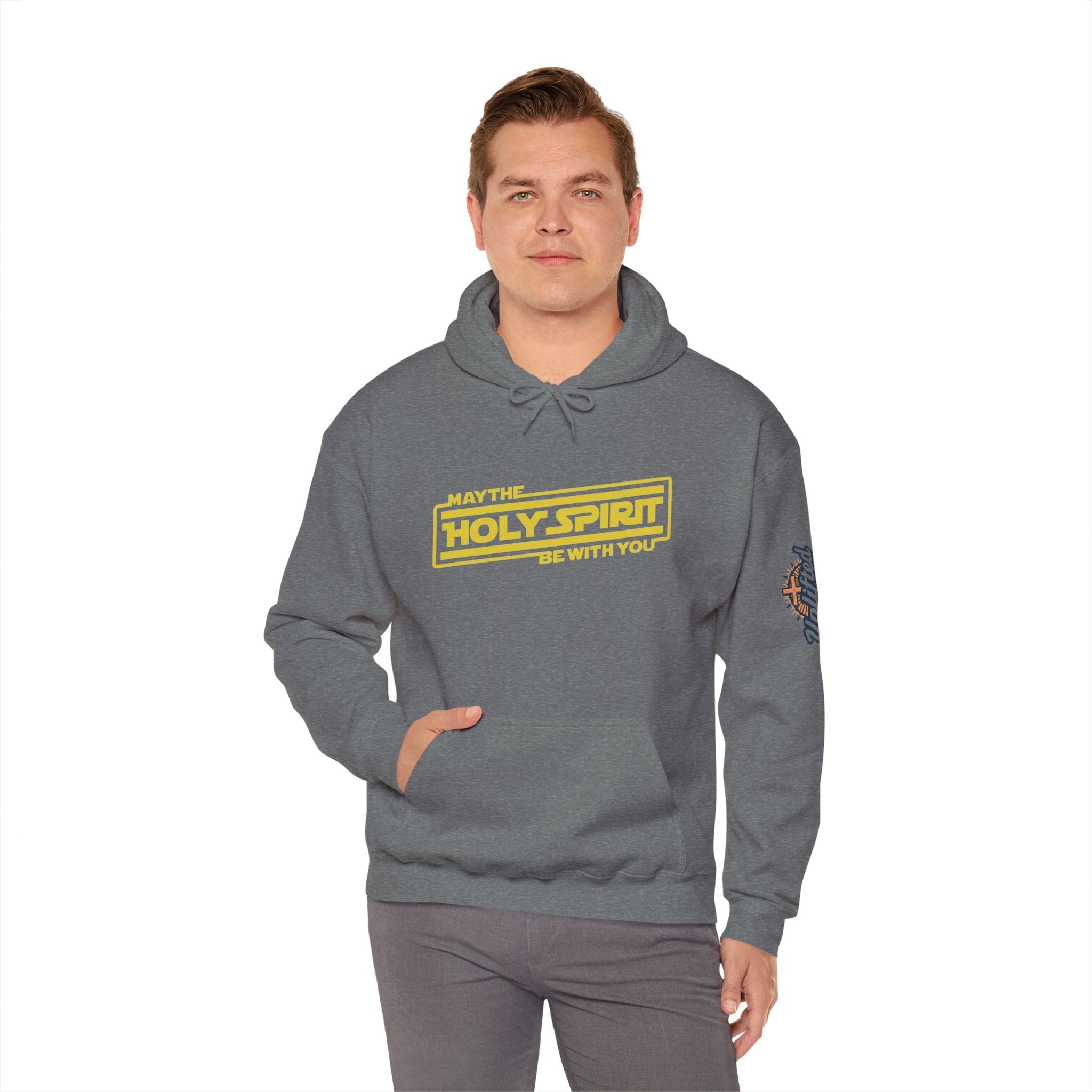 May the Holy Spirit Be With You Hoodie - Christian Star Wars Parody Hoodie Printify