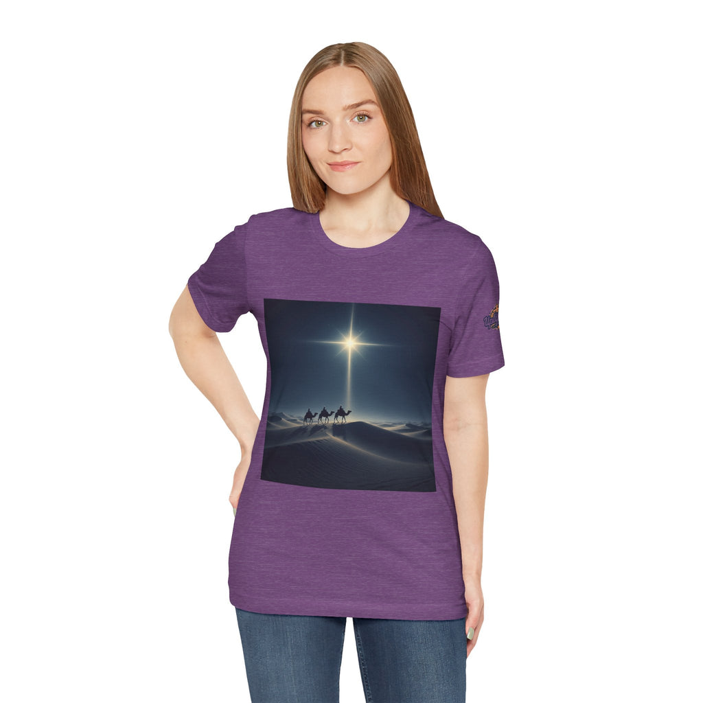 3 Wise Men T-shirt – Magi Camels Nativity Journey Christian Christmas T-shirt for Epiphany Faith & Holy Night Printify