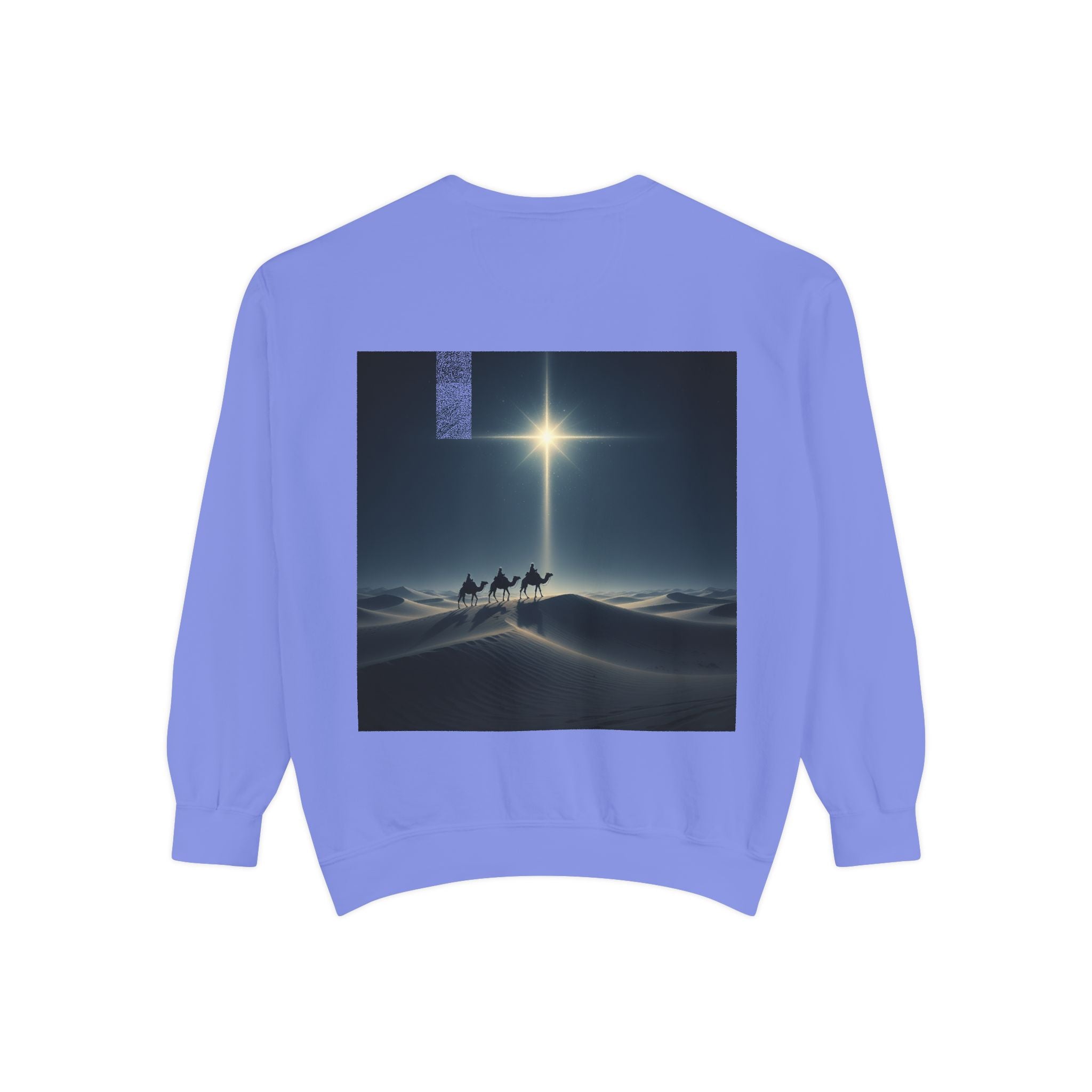 3 Wise Men Sweatshirt – Magi Camels Nativity Journey Christian Christmas Sweatshirt for Epiphany Faith & Holy Night Printify