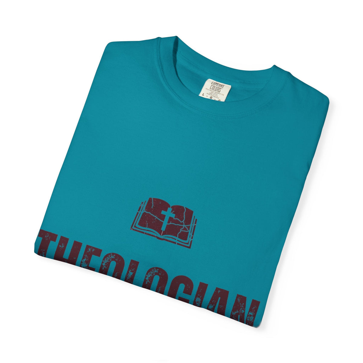 Theologian in Training T-Shirt – Open Bible & Cross Christian Tee for Faithful Learners Printify