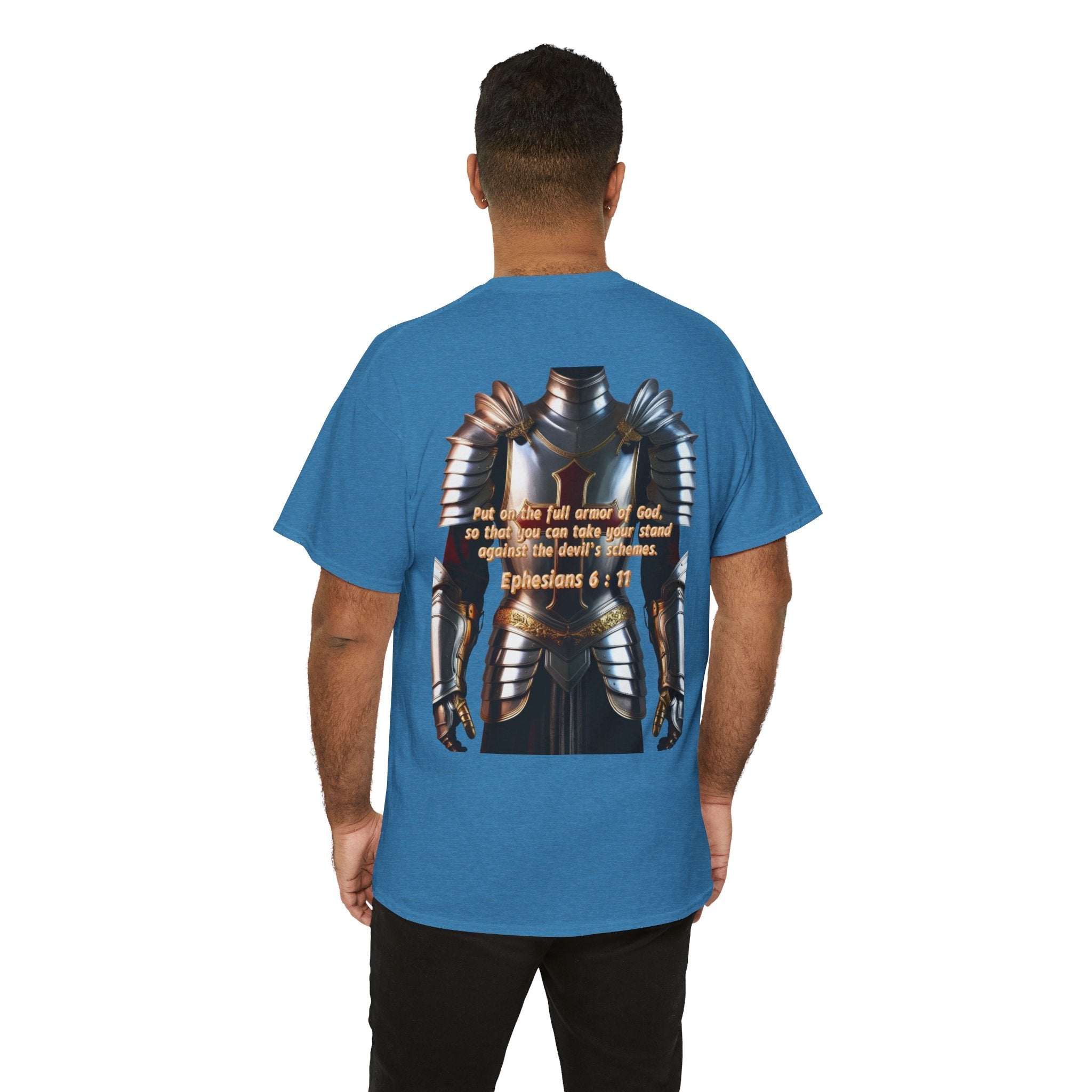 Religious Graphic Armor Of God Design - Unisex Heavy Cotton Tee Printify