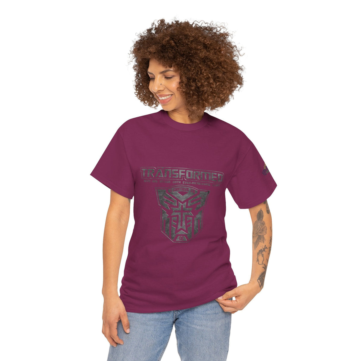 Transformer Logo Christian T-shirt | 2 Corinthians 3:18 Bible Verse T-shirt Printify