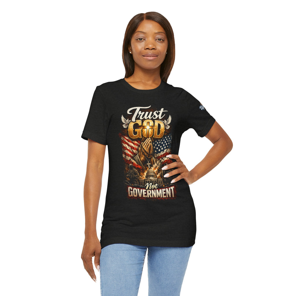 Trust God Not Government T-Shirt — Vintage Patriotic Christian Tee Printify