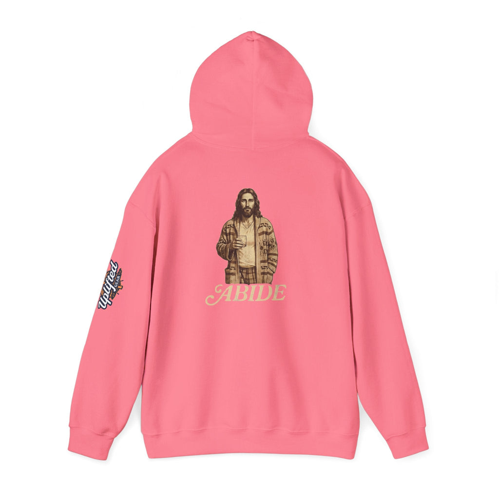 Abide Jesus Hoodie — Vintage 'The Dude' Religious Graphic Hoodie Printify