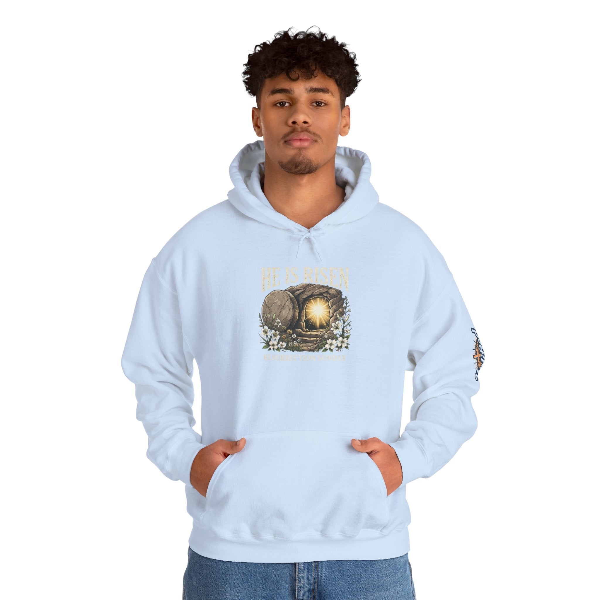He Is Risen Hoodie — Jesus Christ Resurrection Easter Hoodie Printify