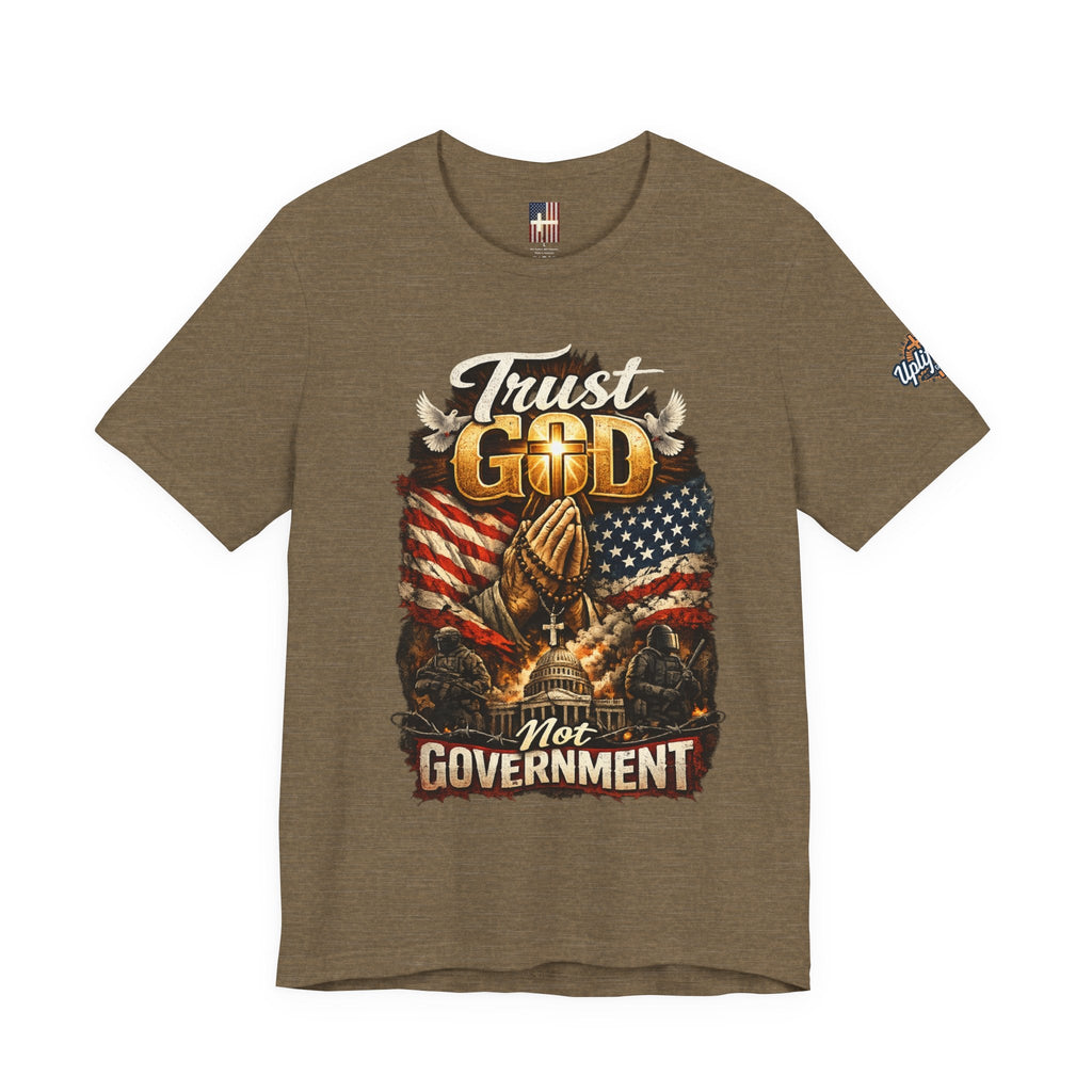 Trust God Not Government T-Shirt — Vintage Patriotic Christian Tee Printify