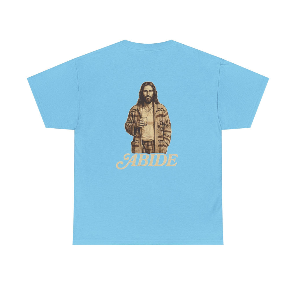 Abide Vintage Jesus Tee — "The Dude" Graphic Christian T-Shirt Printify