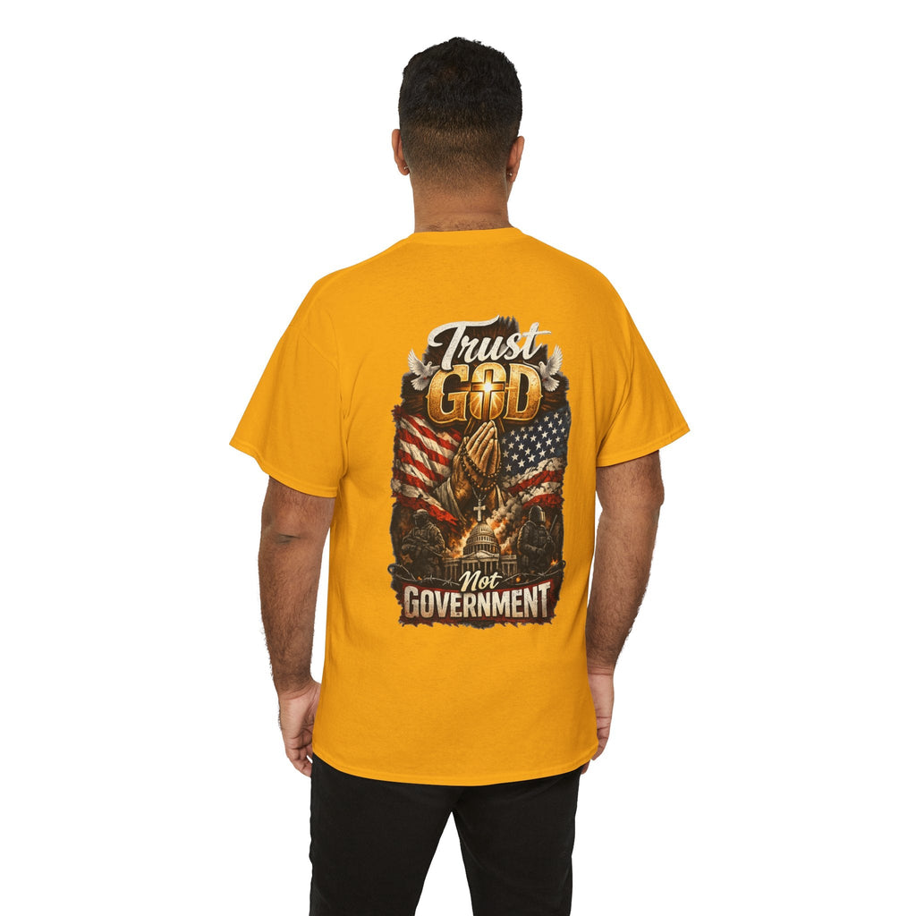 Trust God Not Government T-Shirt — Vintage Patriotic Christian Tee Printify