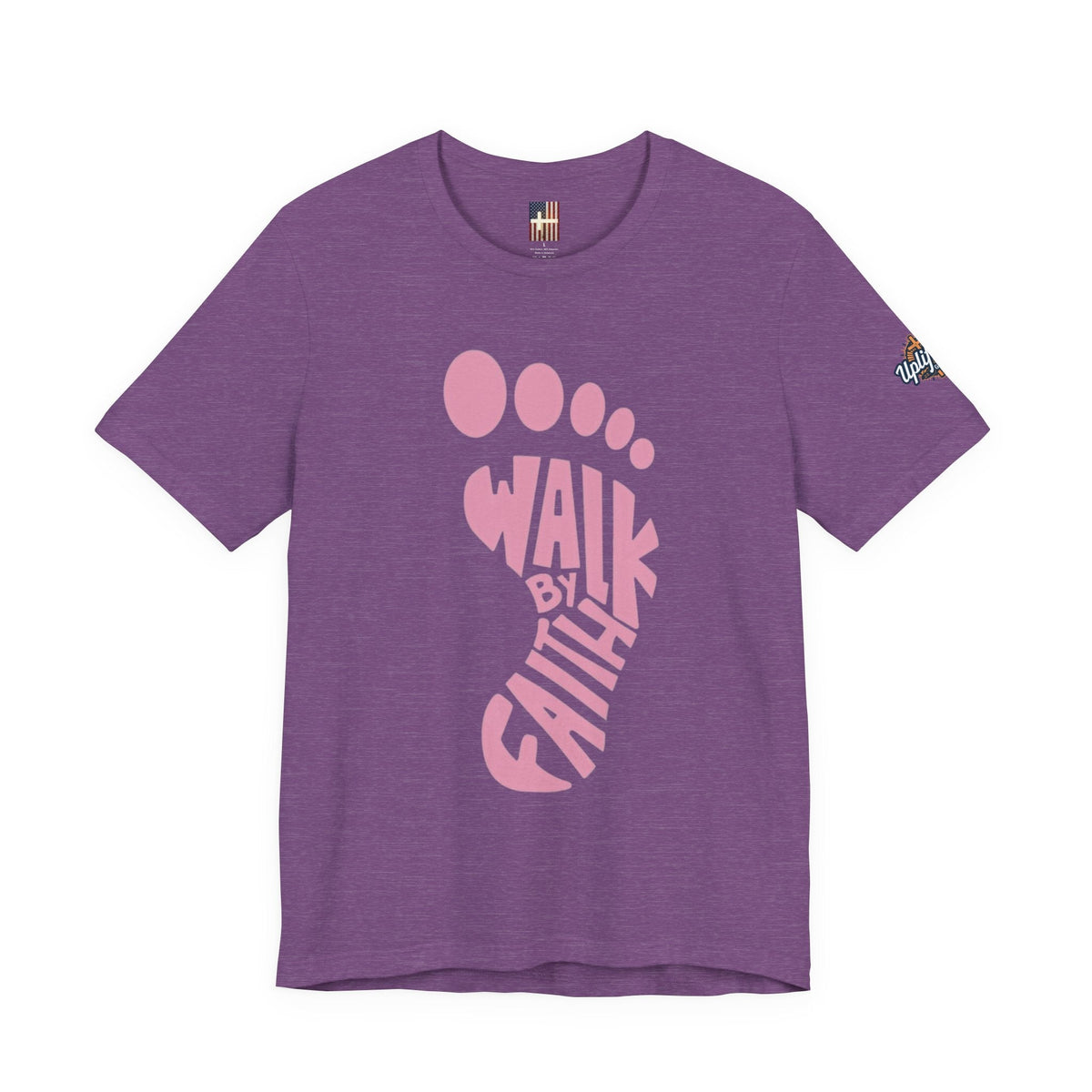 Walk By Faith Footprint T-Shirt Printify