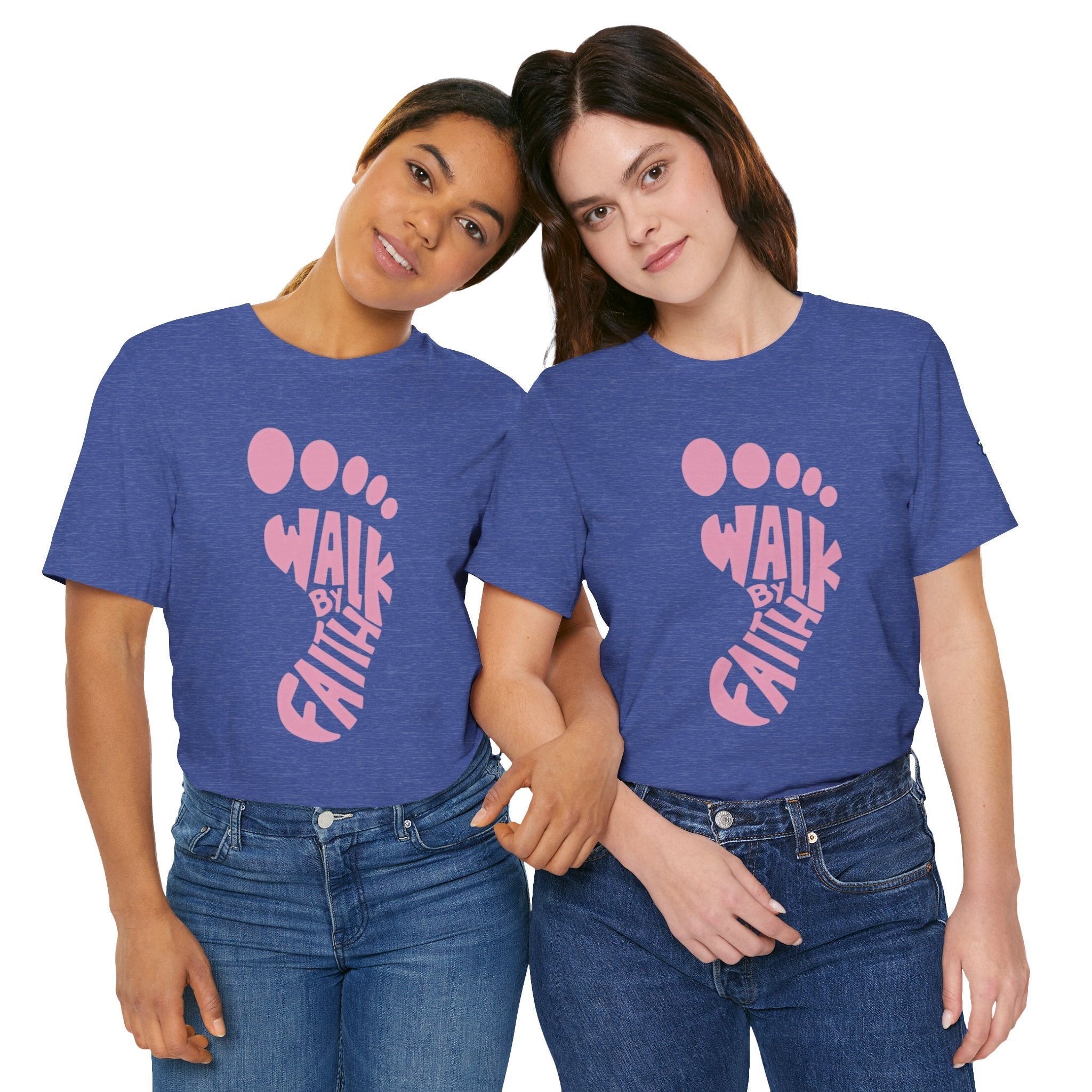 Walk By Faith Footprint T-Shirt Printify