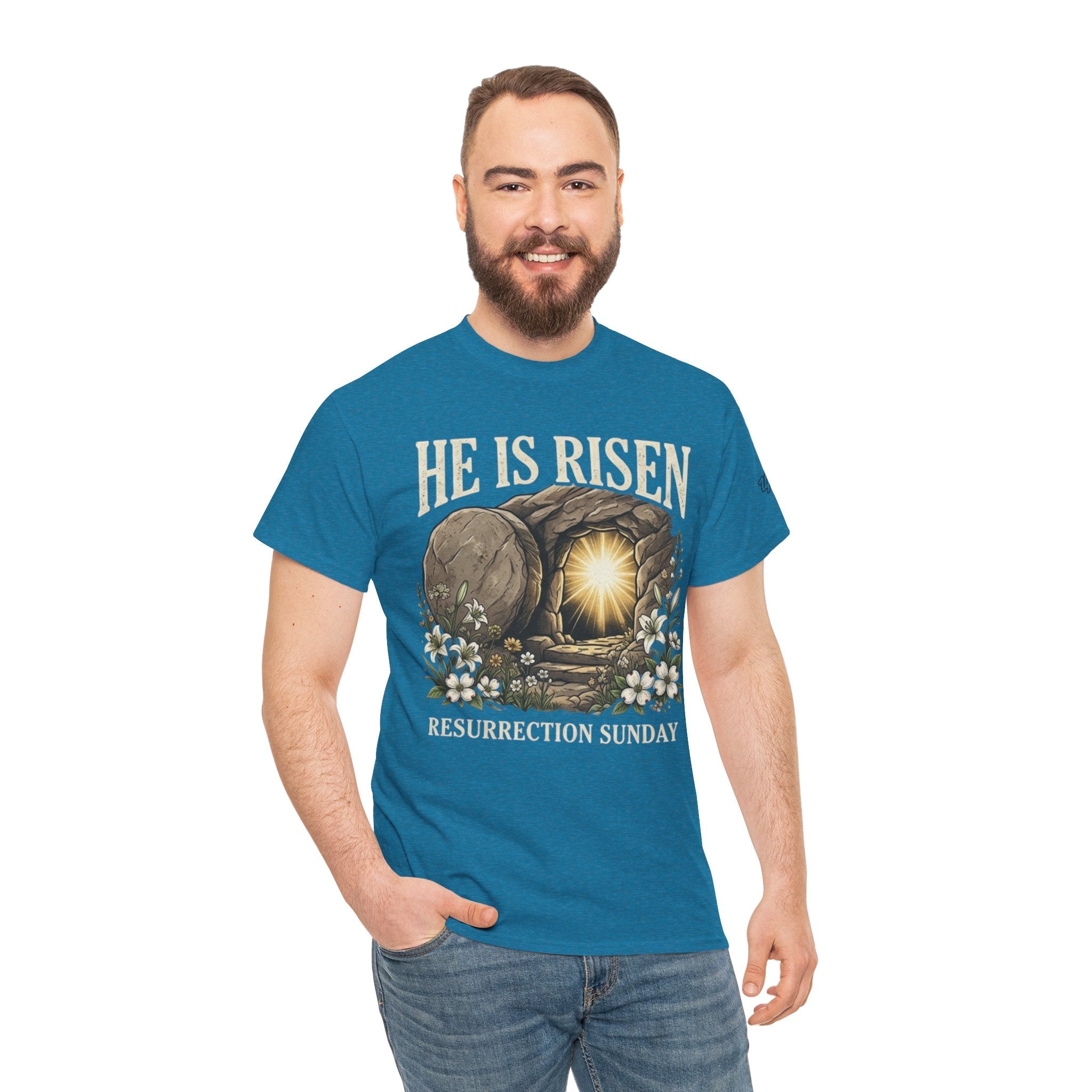He Is Risen T-Shirt — Jesus Christ Resurrection Easter Tee Printify