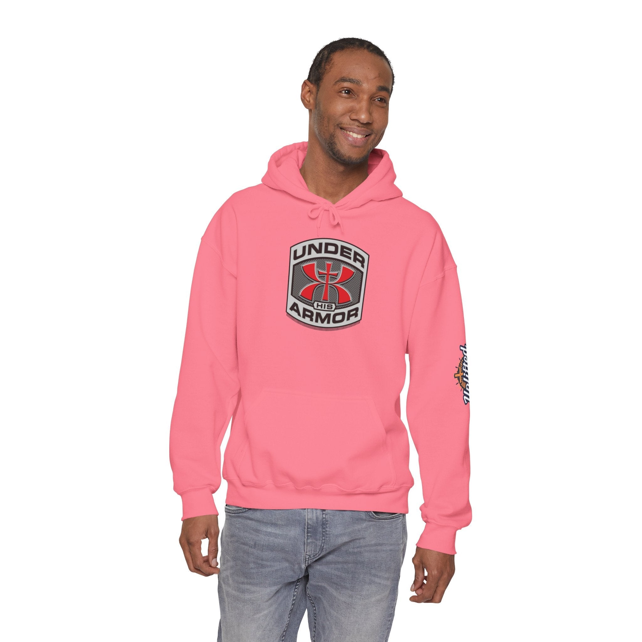 Under Armor Logo Hoodie — Black Athletic Pullover Printify