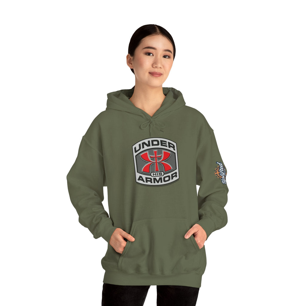 Under Armor Logo Hoodie — Black Athletic Pullover Printify