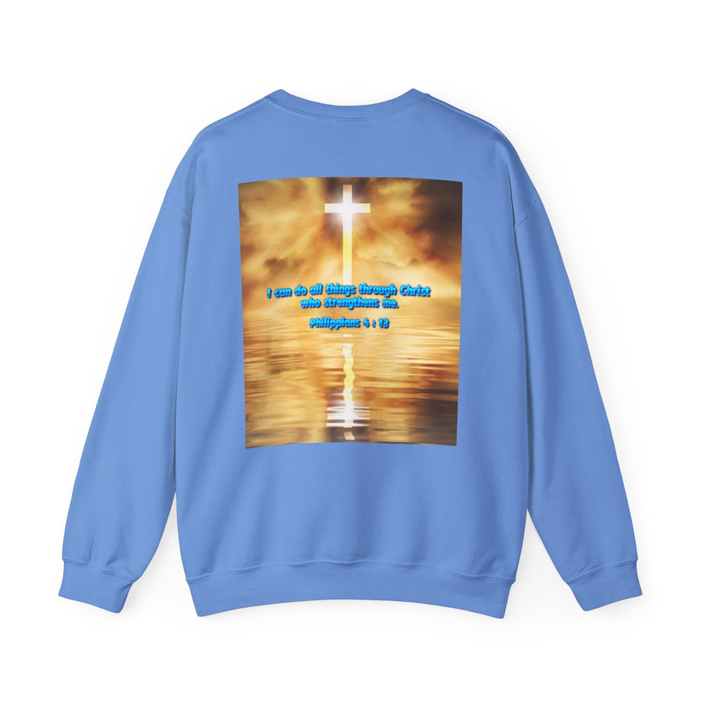 Bible Verse Heavy Blend™ Crewneck Sweatshirt Unisex  - Philippians 4 : 13 Printify