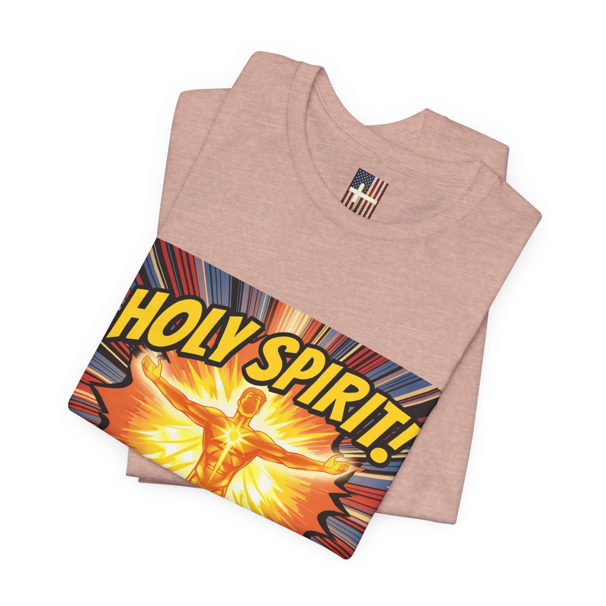Holy Spirit Activate T-shirt – Superhero Christian T-shirt with Vibrant Power-Up Design for Faith-Fueled Boldness Printify