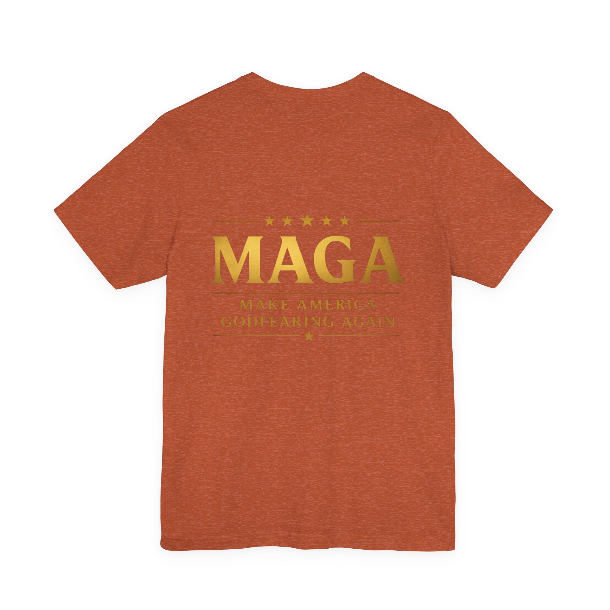 MAGA Gold Letter T-Shirt — "Make America Great Again" Printify